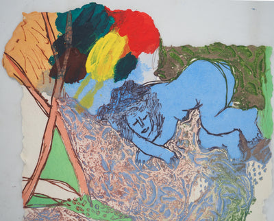 Henri GUIBAL : Le songe, Gravure originale (photo de détail 3) - Crédit photo : Galerie Art.Paris