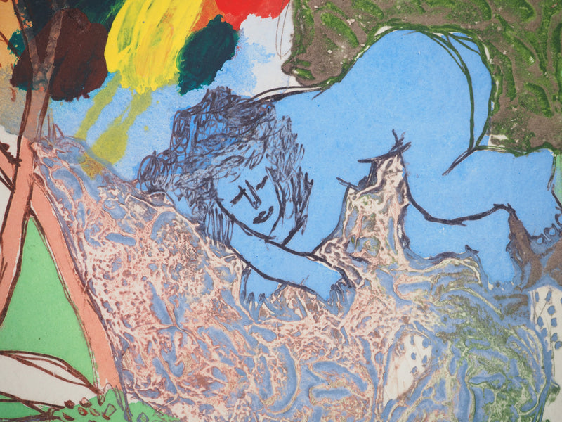 Henri GUIBAL : Le songe, Gravure originale (photo de détail 4) - Crédit photo : Galerie Art.Paris
