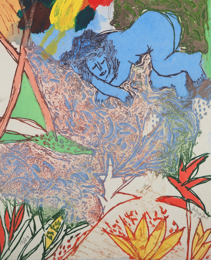 Henri GUIBAL : Le songe, Gravure originale (photo de détail 5) - Crédit photo : Galerie Art.Paris