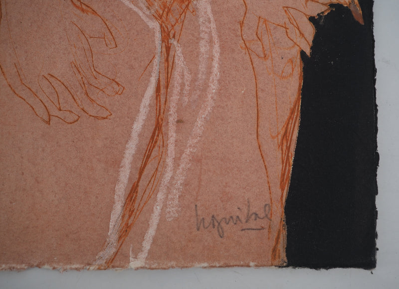 Henri GUIBAL : La toilette, Gravure originale (photo de détail 2) - Crédit photo : Galerie Art.Paris