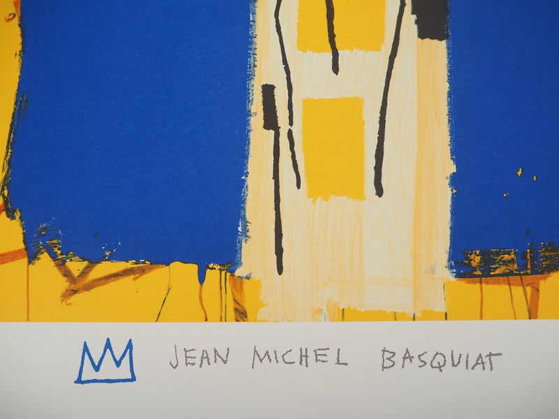 Jean-Michel BASQUIAT : Signe de bienvenue, Lithographie signée