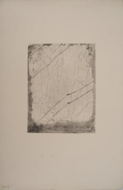 Pablo PICASSO : La Famille de saltimbanques au macaque, Gravure originale