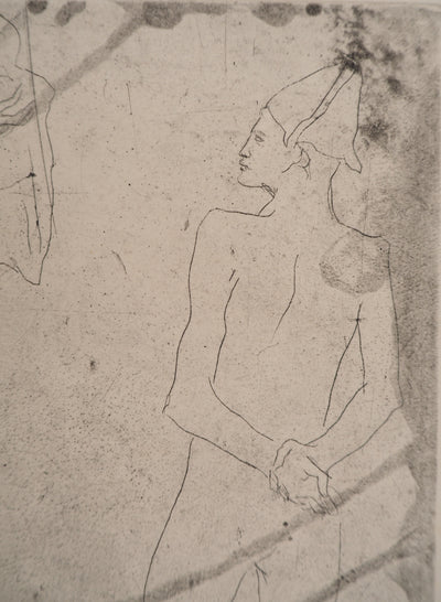 Pablo PICASSO : La Famille de saltimbanques au macaque, Gravure originale