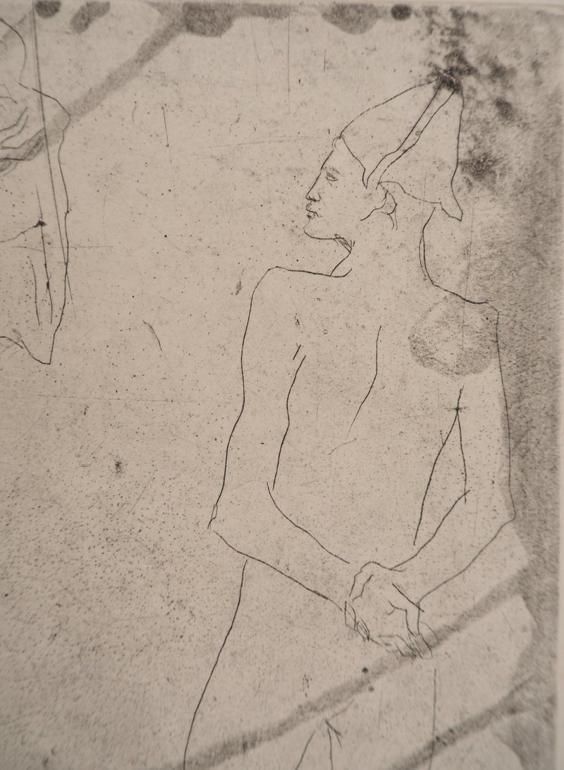 Pablo PICASSO : La Famille de saltimbanques au macaque, Gravure originale