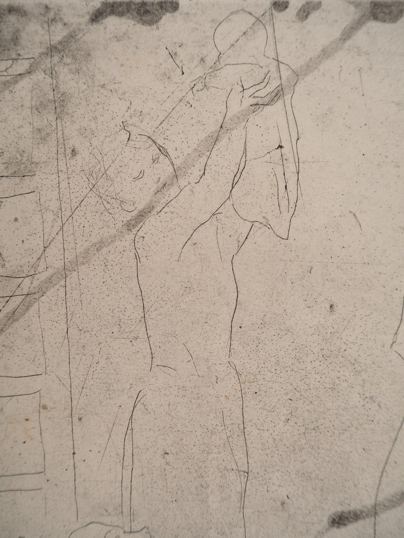 Pablo PICASSO : La Famille de saltimbanques au macaque, Gravure originale