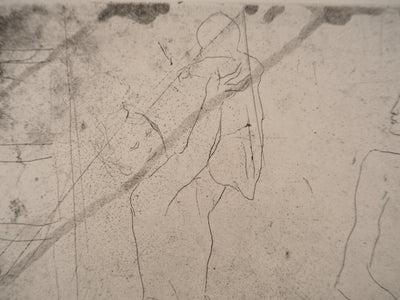 Pablo PICASSO : La Famille de saltimbanques au macaque, Gravure originale