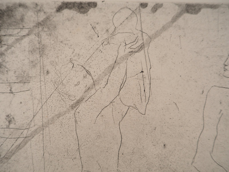 Pablo PICASSO : La Famille de saltimbanques au macaque, Gravure originale