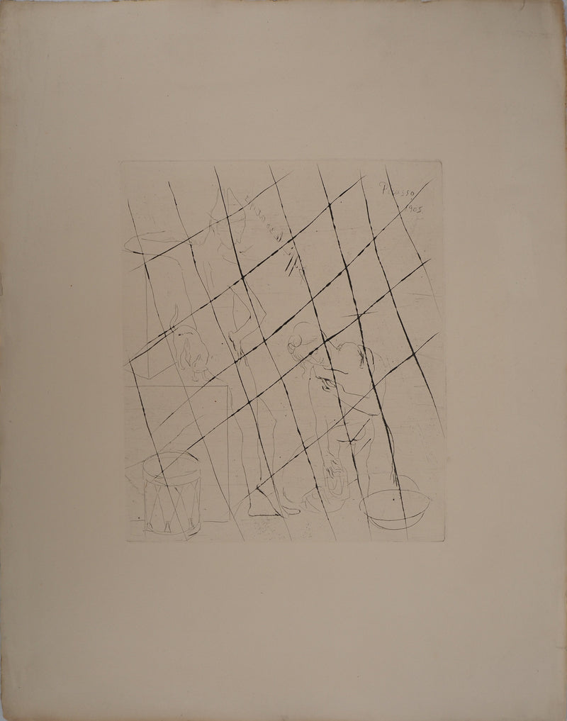 Pablo PICASSO : Saltimbanques, le Bain, Gravure originale