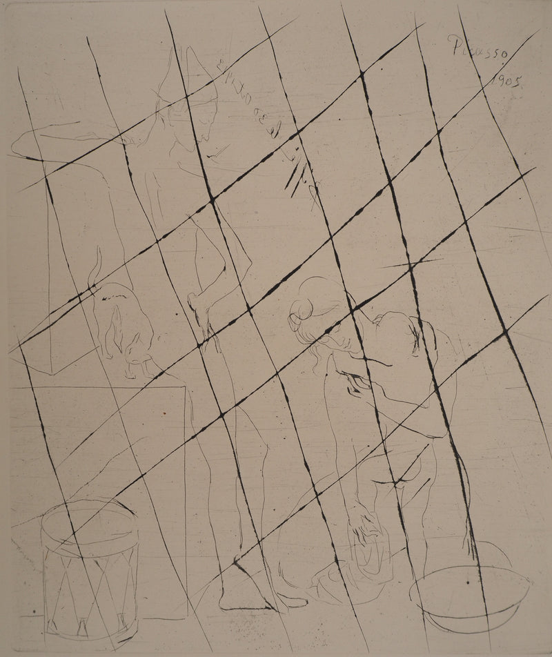Pablo PICASSO : Saltimbanques, le Bain, Gravure originale