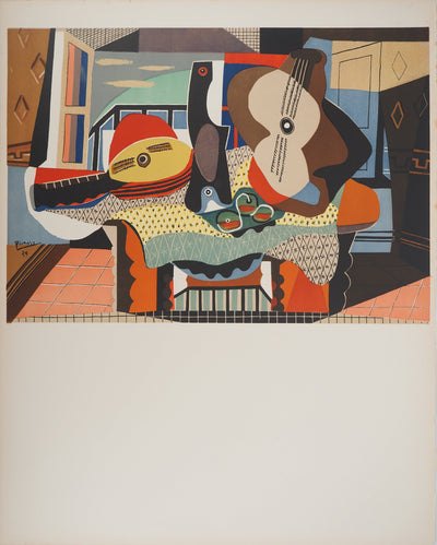 Pablo PICASSO : Mandoline et Guitare, Lithographie signée