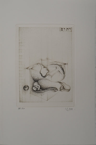 Fred DEUX : Orphelin, Gravure originale (vue générale) - Crédit photo : Galerie Art.Paris