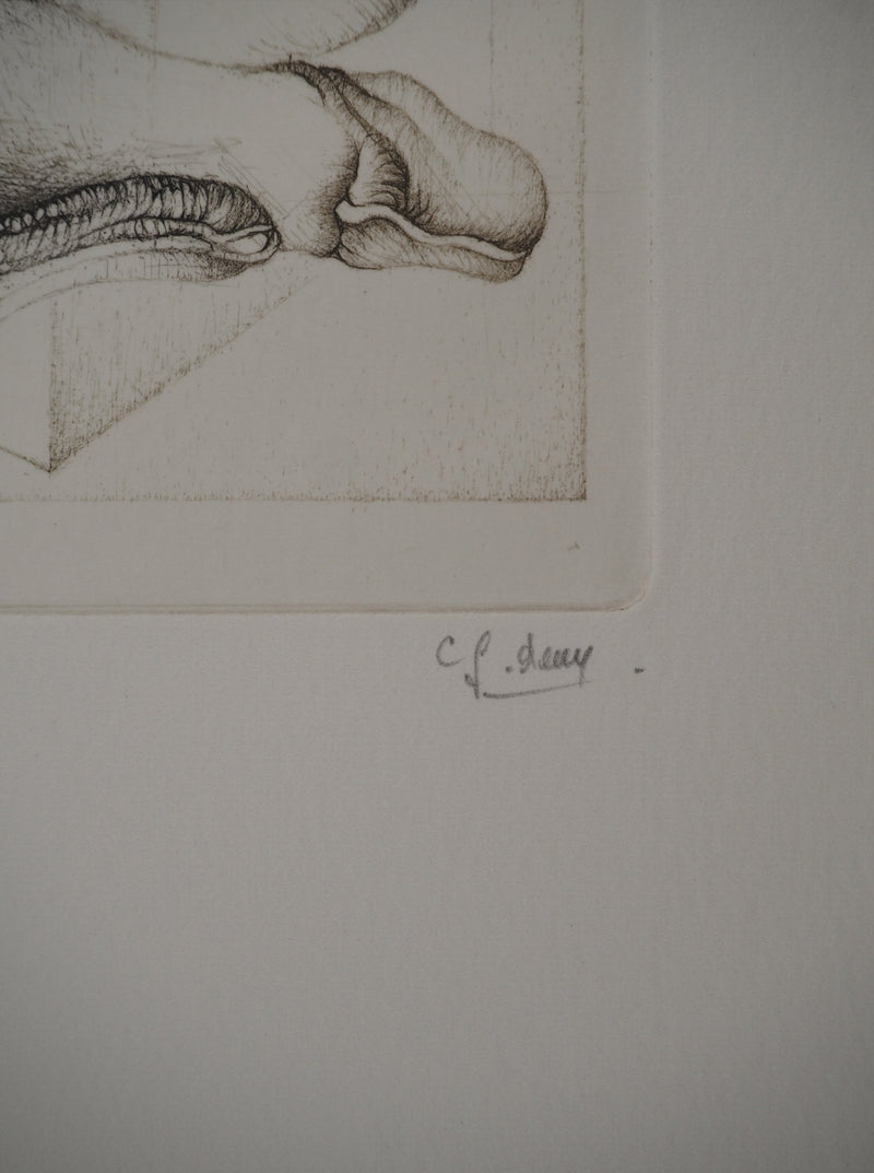 Fred DEUX : Orphelin, Gravure originale (photo de détail 4) - Crédit photo : Galerie Art.Paris