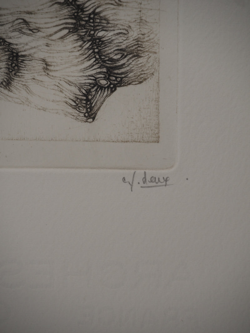 Fred DEUX : Lamentation, Gravure originale (photo de détail 3) - Crédit photo : Galerie Art.Paris