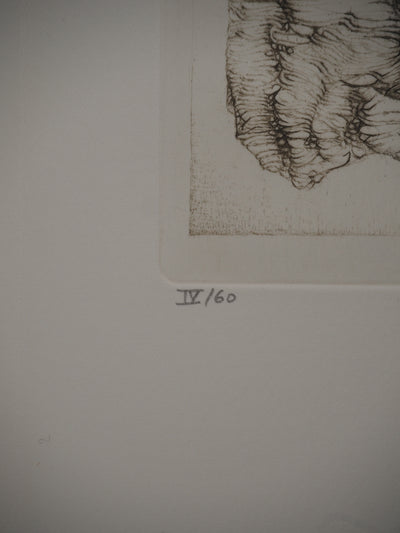 Fred DEUX : Lamentation, Gravure originale (photo de détail 4) - Crédit photo : Galerie Art.Paris