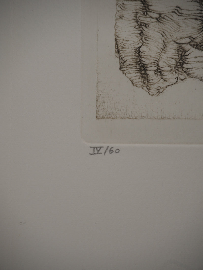 Fred DEUX : Lamentation, Gravure originale (photo de détail 4) - Crédit photo : Galerie Art.Paris