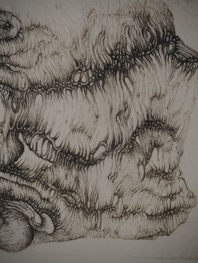 Fred DEUX : Lamentation, Gravure originale (photo de détail 6) - Crédit photo : Galerie Art.Paris