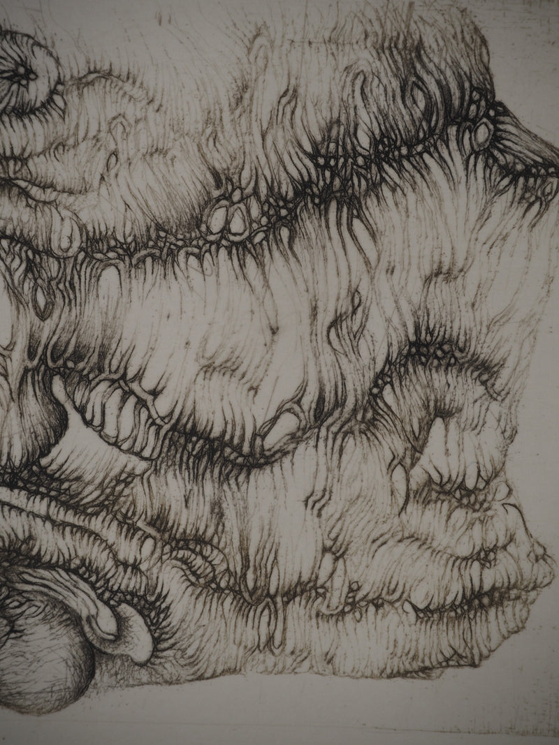Fred DEUX : Lamentation, Gravure originale (photo de détail 6) - Crédit photo : Galerie Art.Paris