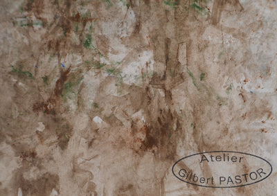 Gilbert PASTOR : Buissons d'Automne  , Aquarelle originale (photo de détail 2) - Crédit photo : Galerie Art.Paris