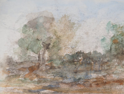 Gilbert PASTOR : Futaies encadrants des buissons , Aquarelle originale (photo de détail 3) - Crédit photo : Galerie Art.Paris