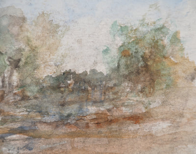 Gilbert PASTOR : Futaies encadrants des buissons , Aquarelle originale (photo de détail 4) - Crédit photo : Galerie Art.Paris