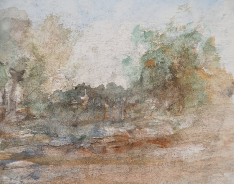 Gilbert PASTOR : Futaies encadrants des buissons , Aquarelle originale (photo de détail 4) - Crédit photo : Galerie Art.Paris