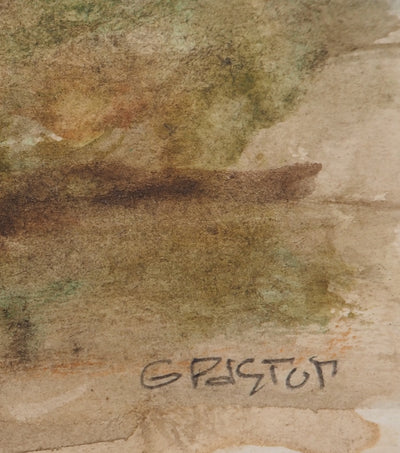 Gilbert PASTOR : Ruisseau en forêt , Aquarelle originale (photo de détail 2) - Crédit photo : Galerie Art.Paris