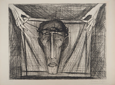 Bernard BUFFET : Sainte-Face, Gravure originale (vue générale) - Crédit photo : Galerie Art.Paris