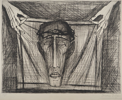 Bernard BUFFET : Sainte-Face, Gravure originale (photo de détail 3) - Crédit photo : Galerie Art.Paris