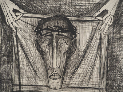 Bernard BUFFET : Sainte-Face, Gravure originale (photo de détail 4) - Crédit photo : Galerie Art.Paris