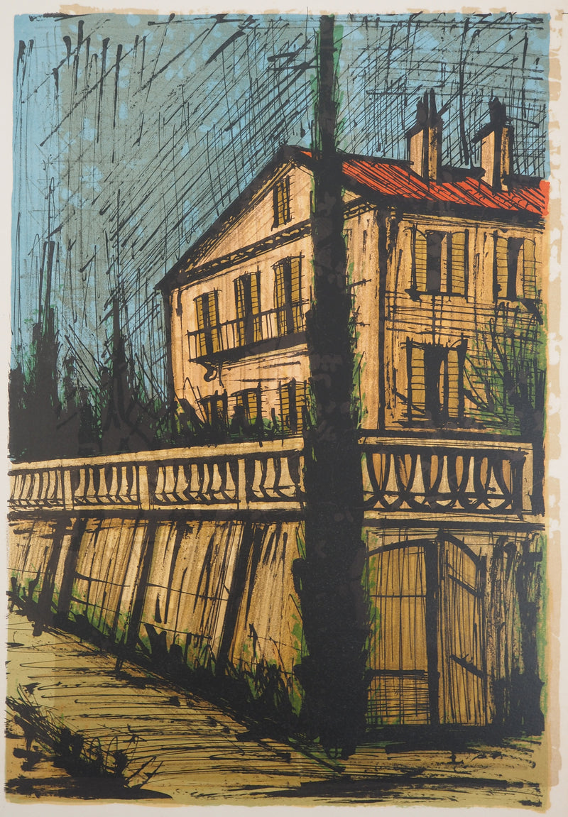 Bernard BUFFET : Saint-Tropez : La maison sudiste, Lithographie originale (photo de détail 2) - Crédit photo : Galerie Art.Paris