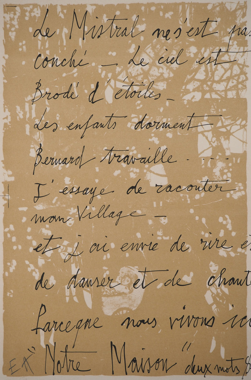 Bernard BUFFET : Saint-Tropez : La maison sudiste, Lithographie originale (photo de détail 6) - Crédit photo : Galerie Art.Paris