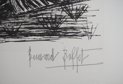Bernard BUFFET : La maison sur le lac, Gravure originale (photo de détail 2) - Crédit photo : Galerie Art.Paris