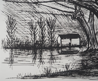 Bernard BUFFET : La maison sur le lac, Gravure originale (photo de détail 6) - Crédit photo : Galerie Art.Paris
