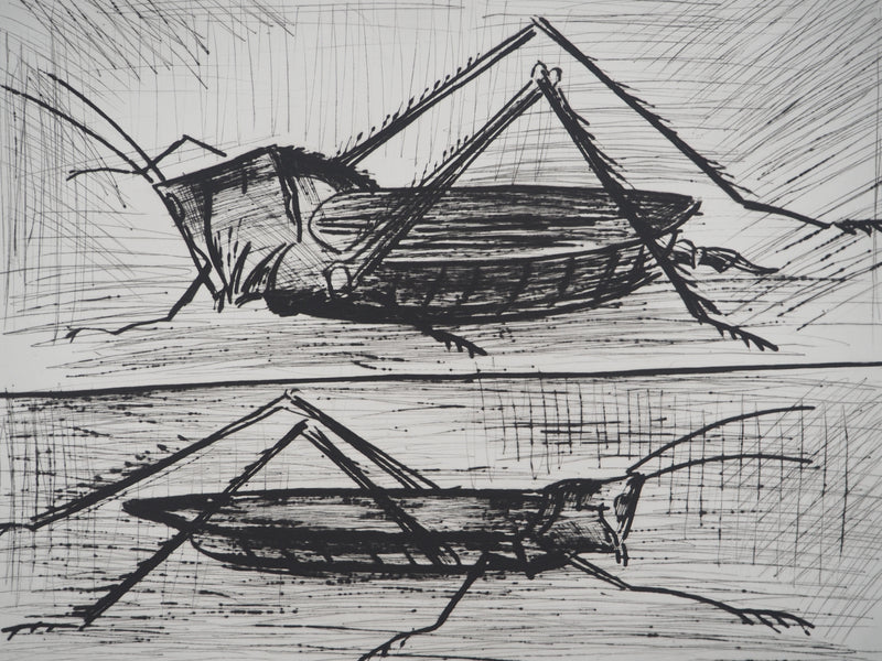 Bernard BUFFET : Les sauterelles, Gravure originale (photo de détail 4) - Crédit photo : Galerie Art.Paris