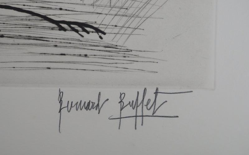 Bernard BUFFET : Les sauterelles, Gravure originale (photo de détail 2) - Crédit photo : Galerie Art.Paris