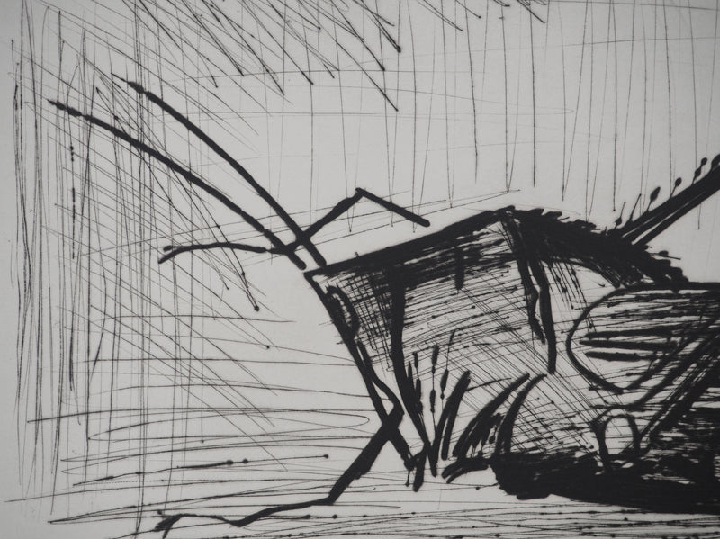 Bernard BUFFET : Les sauterelles, Gravure originale (photo de détail 5) - Crédit photo : Galerie Art.Paris