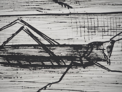 Bernard BUFFET : Les sauterelles, Gravure originale (photo de détail 6) - Crédit photo : Galerie Art.Paris