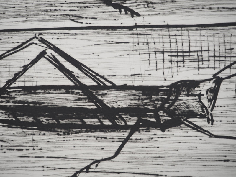 Bernard BUFFET : Les sauterelles, Gravure originale (photo de détail 6) - Crédit photo : Galerie Art.Paris