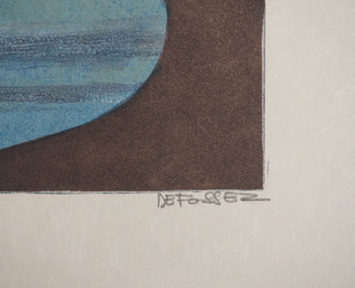 Alfred DEFOSSEZ : Bouquet de nuit, Lithographie originale (photo de détail 2) - Crédit photo : Galerie Art.Paris