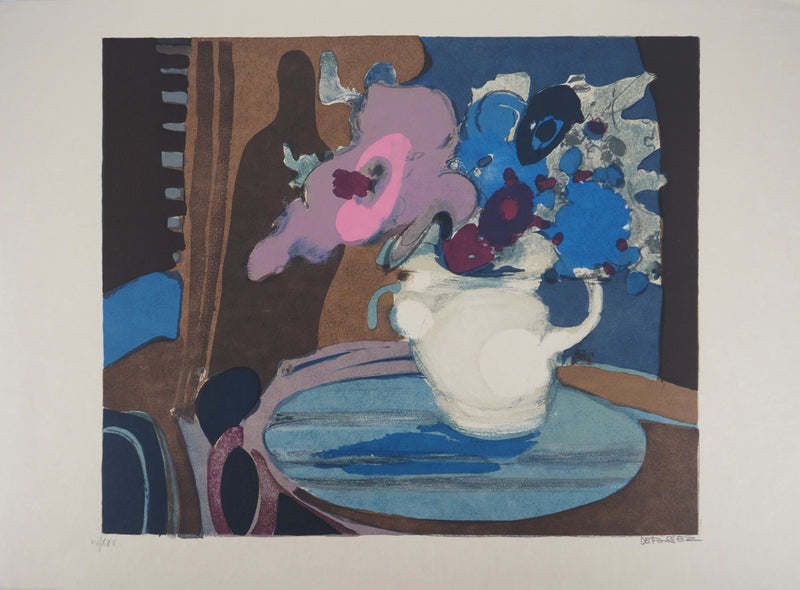 Alfred DEFOSSEZ : Bouquet de nuit, Lithographie originale (vue générale) - Crédit photo : Galerie Art.Paris