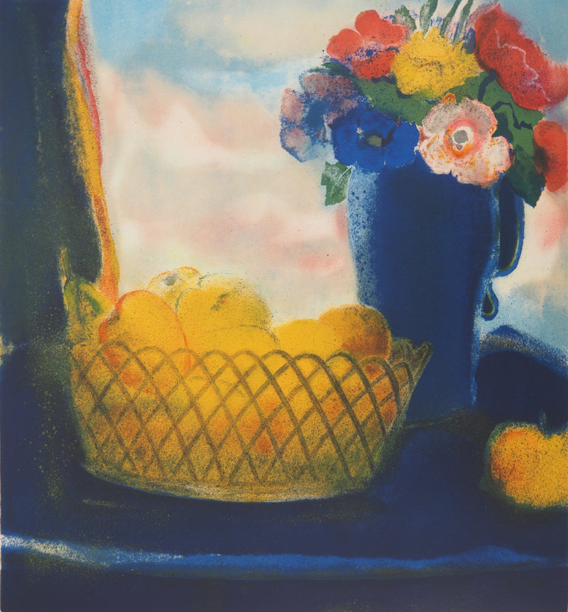 Pierre GARCIA-FONS : Le bouquet et la corbeille de fruits, Lithographie originale (photo de détail 3) - Crédit photo : Galerie Art.Paris