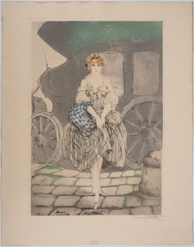 Louis ICART : Portrait de Manon, Gravure originale (vue générale) - Crédit photo : Galerie Art.Paris