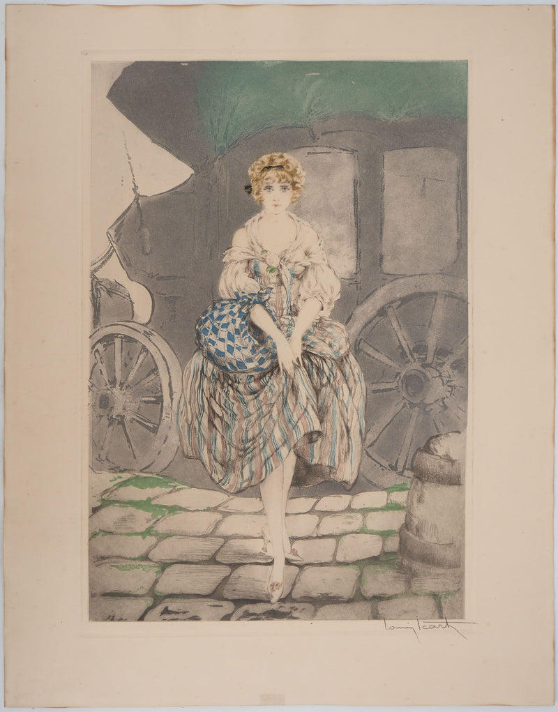 Louis ICART : Portrait de Manon, Gravure originale (vue générale) - Crédit photo : Galerie Art.Paris