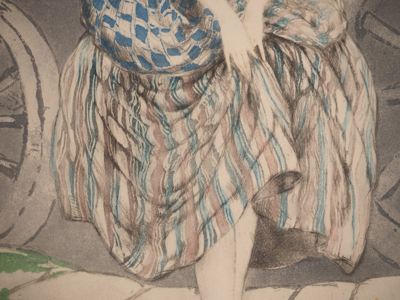 Louis ICART : Portrait de Manon, Gravure originale (photo de détail 5) - Crédit photo : Galerie Art.Paris