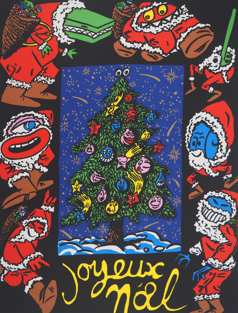 Hervé DI ROSA : Joyeux Noël, Sérigraphie originale (photo de détail 3) - Crédit photo : Galerie Art.Paris