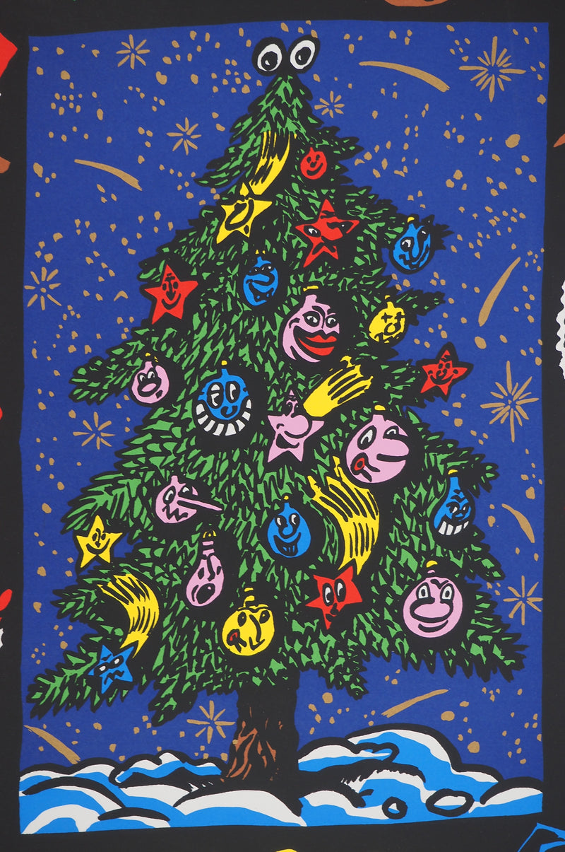 Hervé DI ROSA : Joyeux Noël, Sérigraphie originale (photo de détail 4) - Crédit photo : Galerie Art.Paris