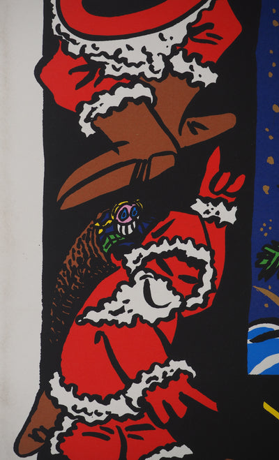 Hervé DI ROSA : Joyeux Noël, Sérigraphie originale (photo de détail 7) - Crédit photo : Galerie Art.Paris