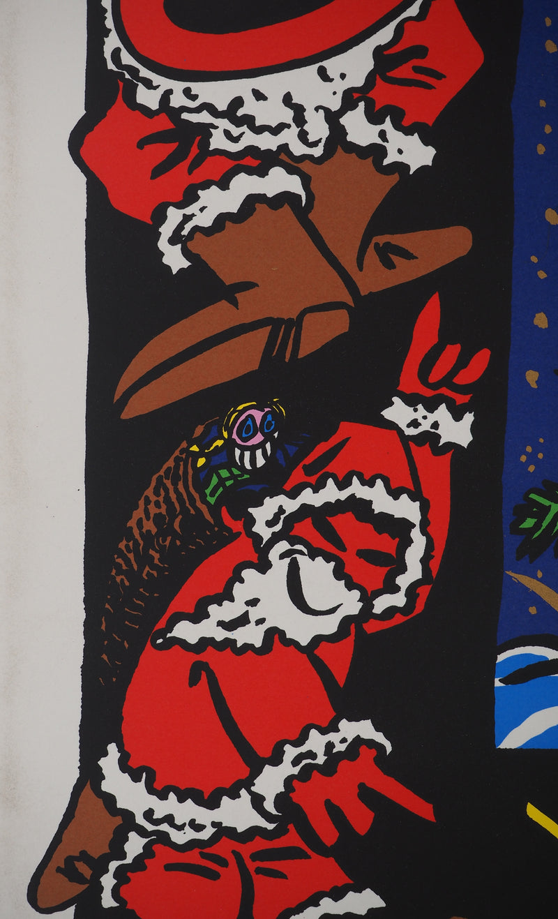 Hervé DI ROSA : Joyeux Noël, Sérigraphie originale (photo de détail 7) - Crédit photo : Galerie Art.Paris