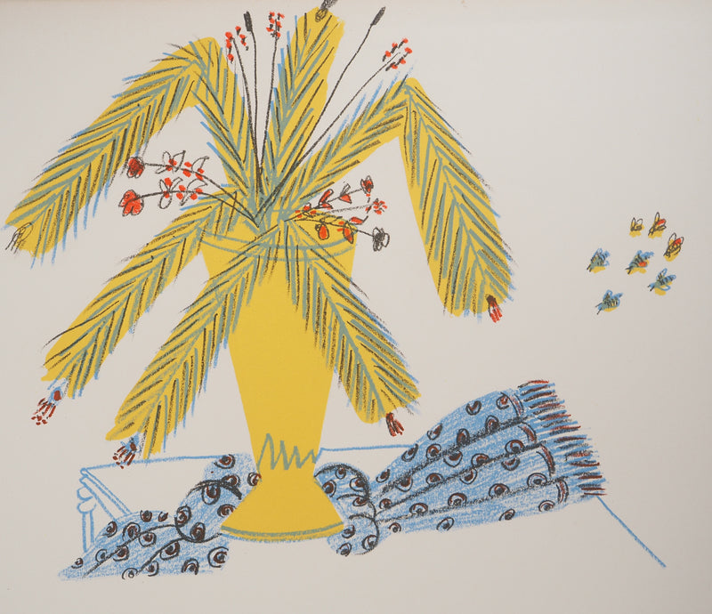 Alekos FASSIANOS : Composition au pot jaune, Lithographie originale (photo de détail 3) - Crédit photo : Galerie Art.Paris