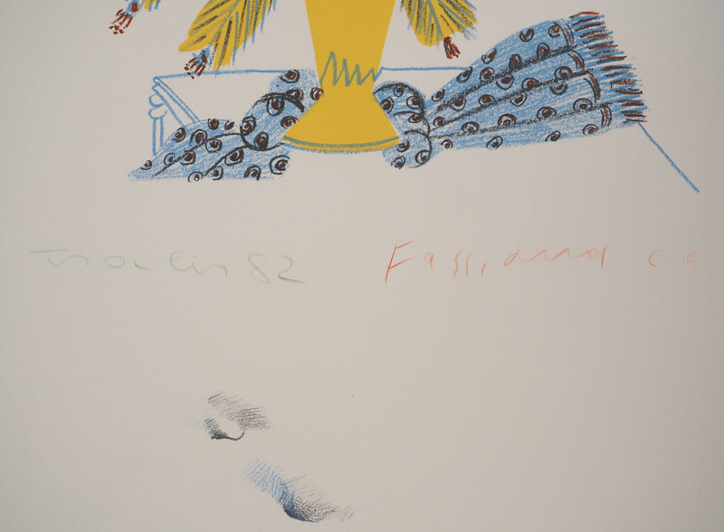Alekos FASSIANOS : Composition au pot jaune, Lithographie originale (photo de détail 6) - Crédit photo : Galerie Art.Paris